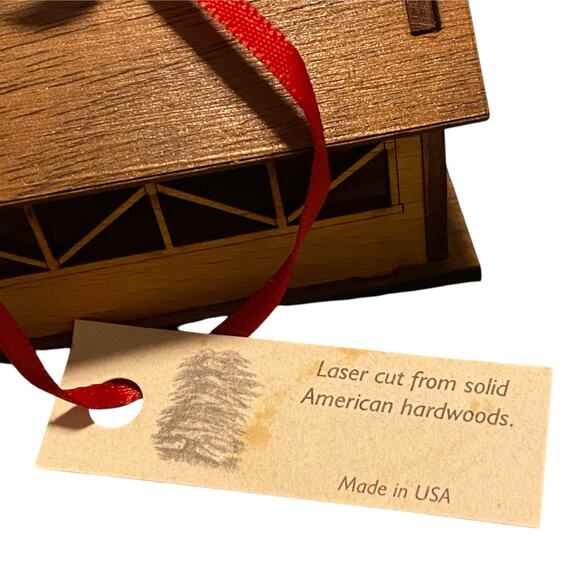 Vintage Cracker Barrel "The Old Mill" Laser Cut Christmas Ornament Made in USA - Picture 10 of 14